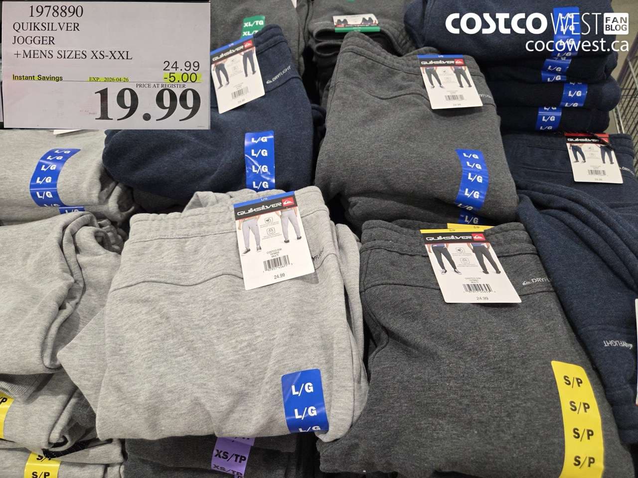 quicksilver jogger mens sizes xsxxl