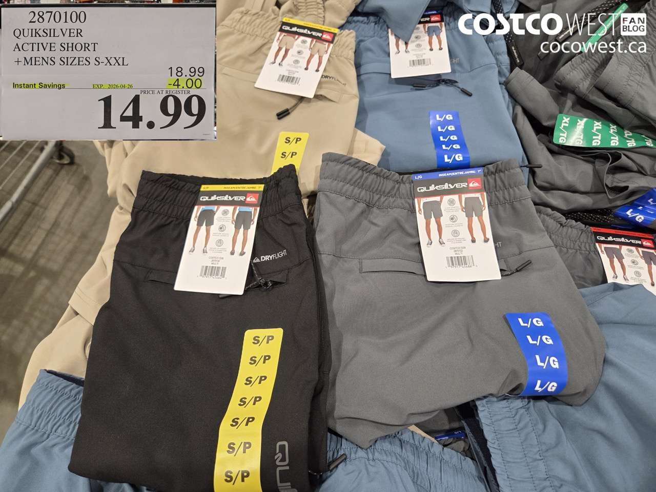 quiksilver active short mens sizes sxxl