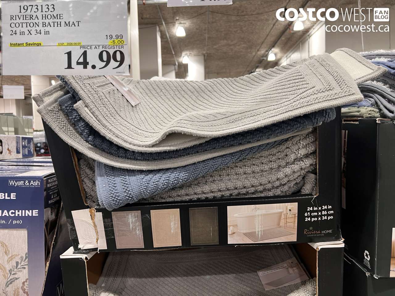 riviera home cotton bath mat 24 in x 34 in