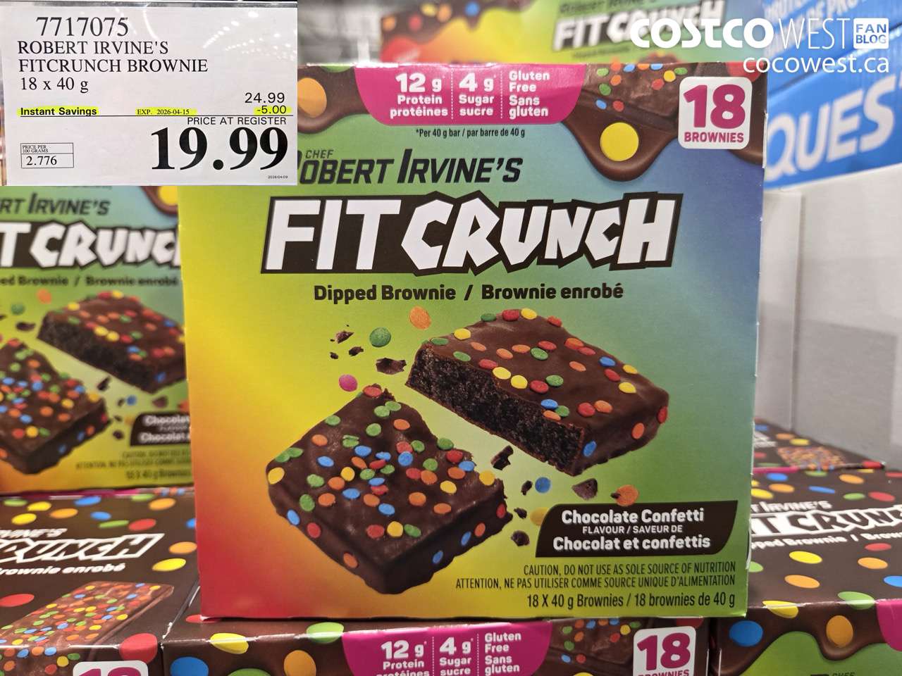 robert irvines fitcrunch brownie 18 x 40 g