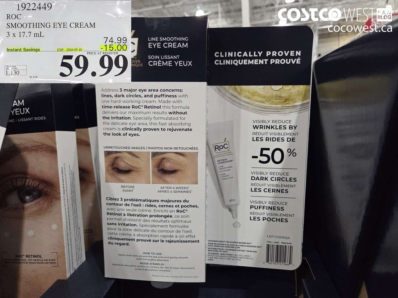 ROC SMOOTHING EYE CREAM 3 X 17.7 ML