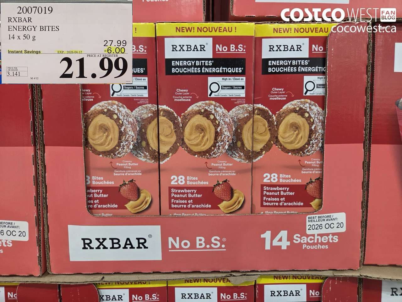 rxbar energy bites 14 x 50 g