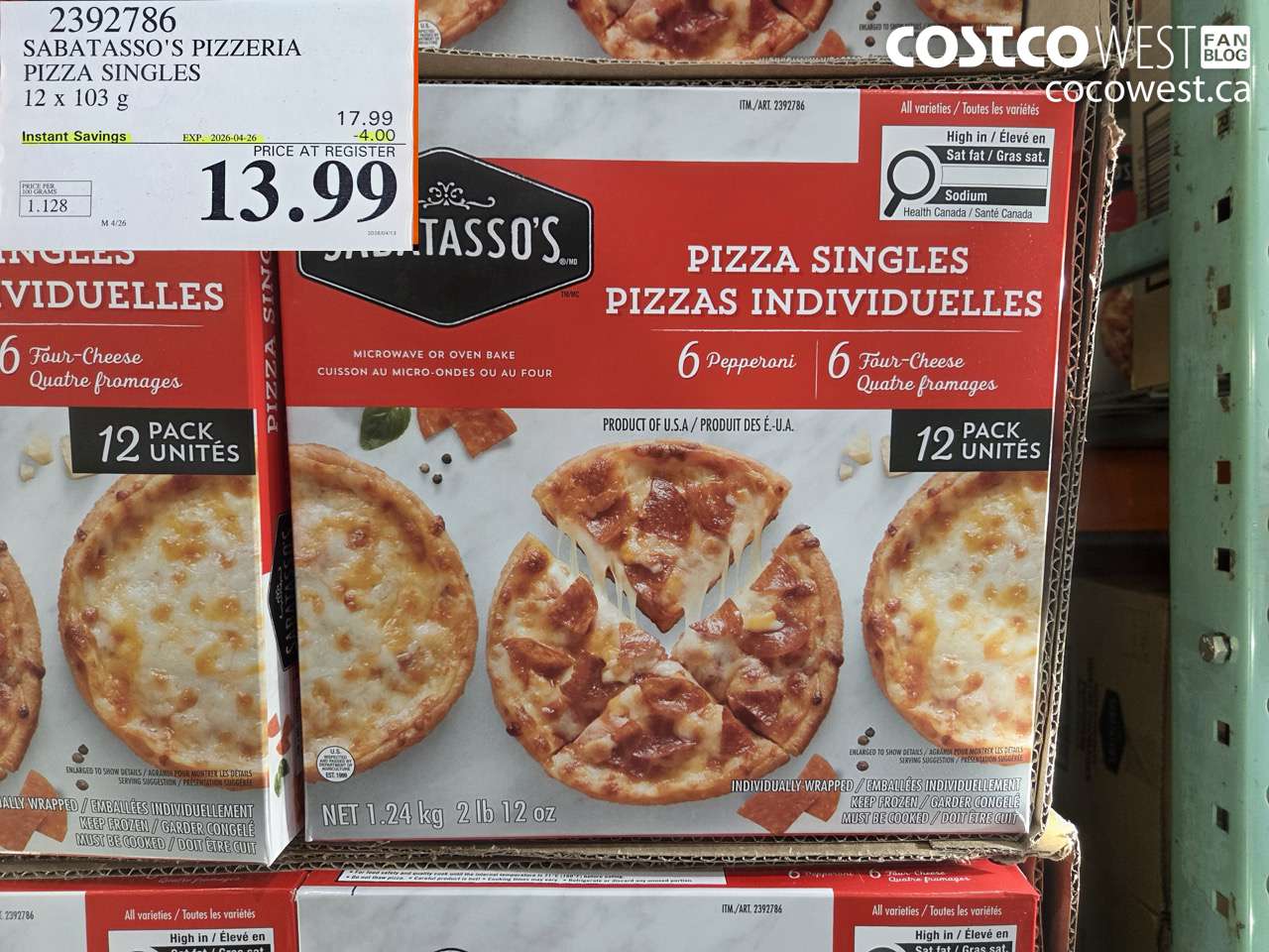 sabatassos pizzeria pizza singles 12 x 103 g