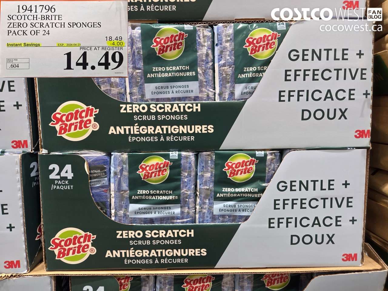 scotchbrite zero scratch sponges pack of 24