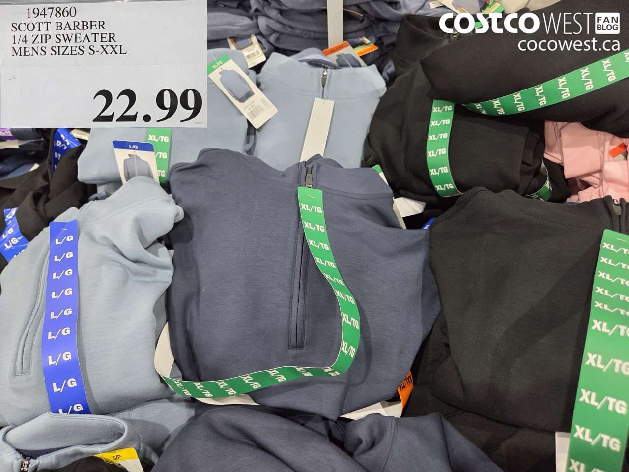 scott barber 14 zip sweater mens sizes sxxl