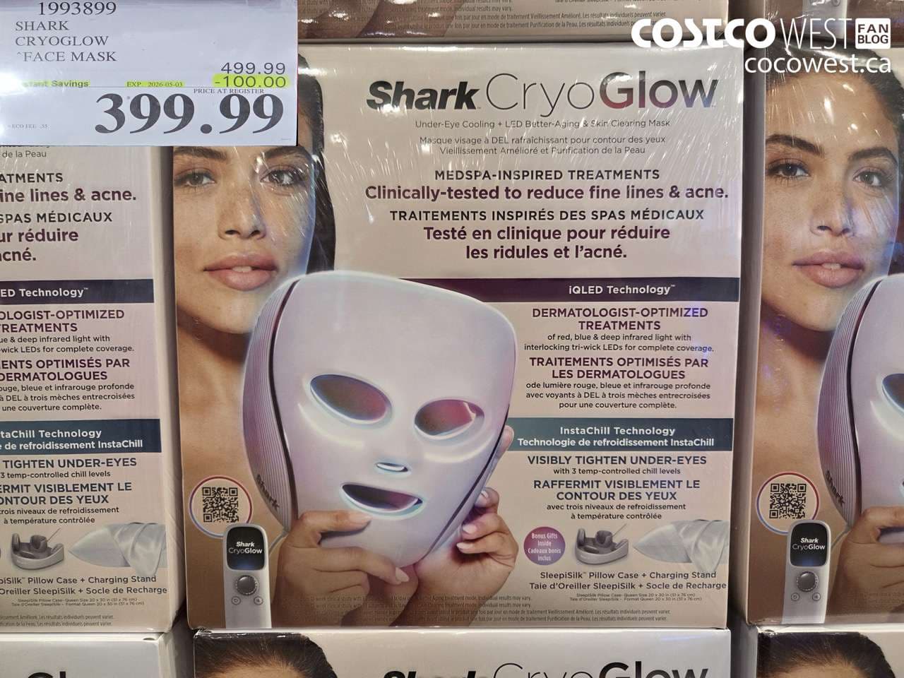 shark cryoglow face mask