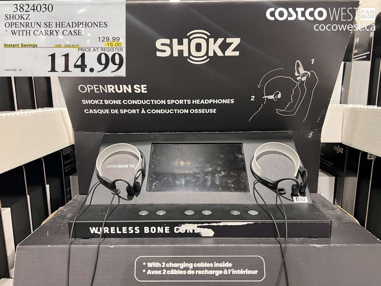 shokz openrun se headphones with carry case