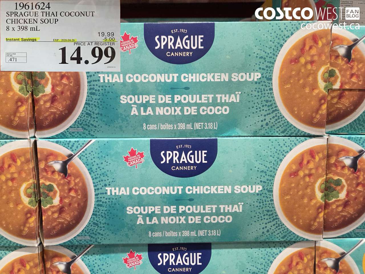 sprague thai coconut chicken soup 8 x 398 ml