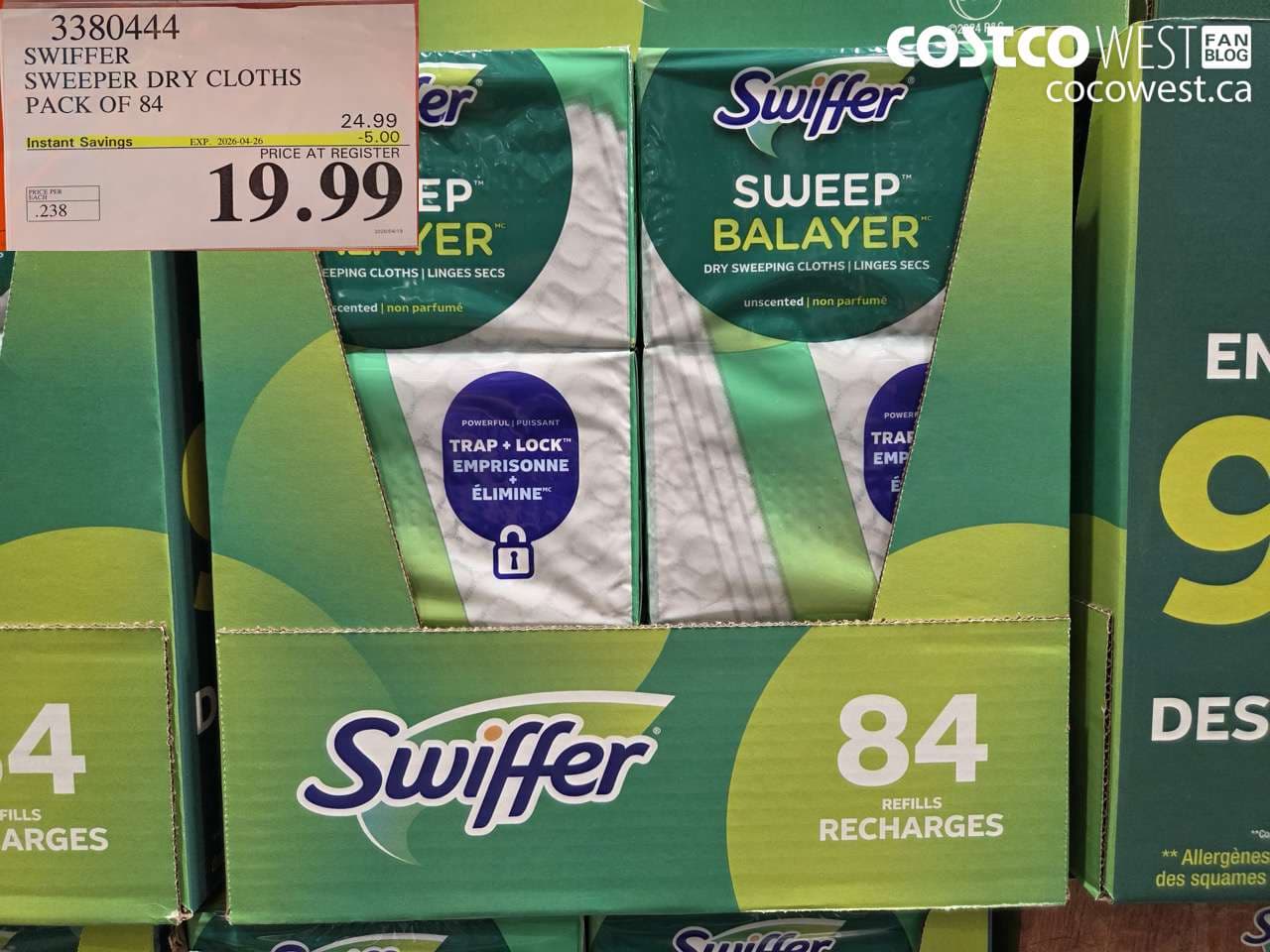 SWIFFER SWEEPER DRY CLOTHS PACK OF 84