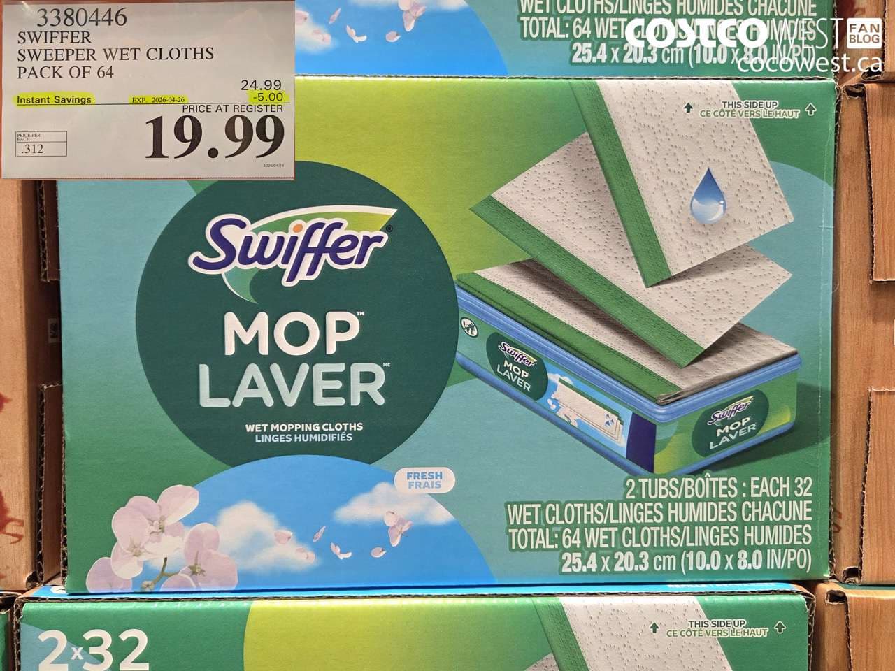 swiffer sweeper wet cloths pack of 64