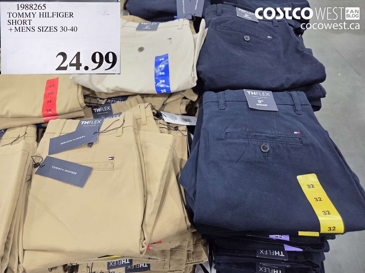 tommy hilfiger short mens sizes 3040