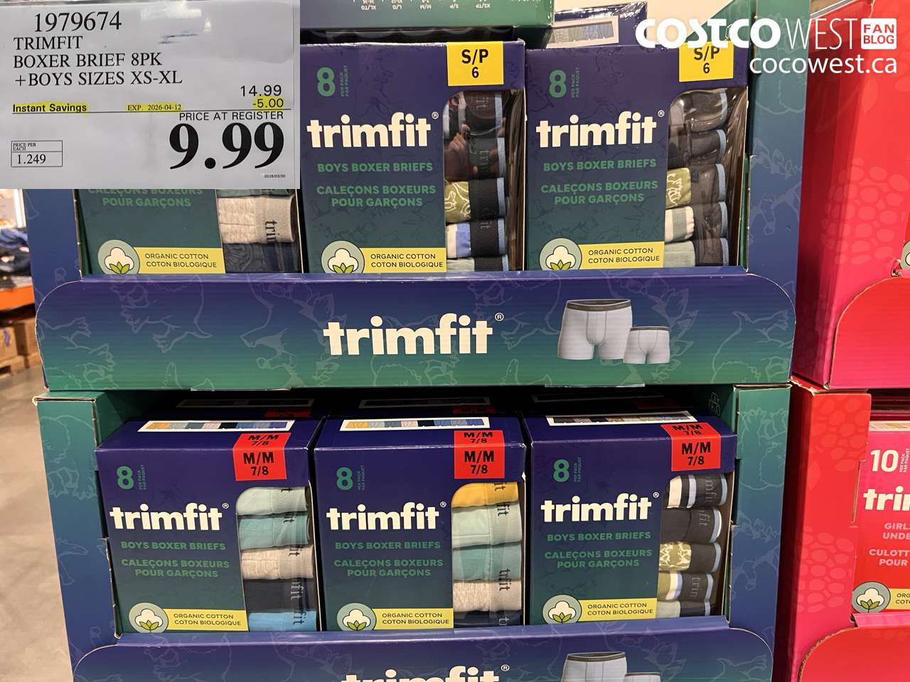 trimfit boxer brief 8pk  boys sizes xsxl