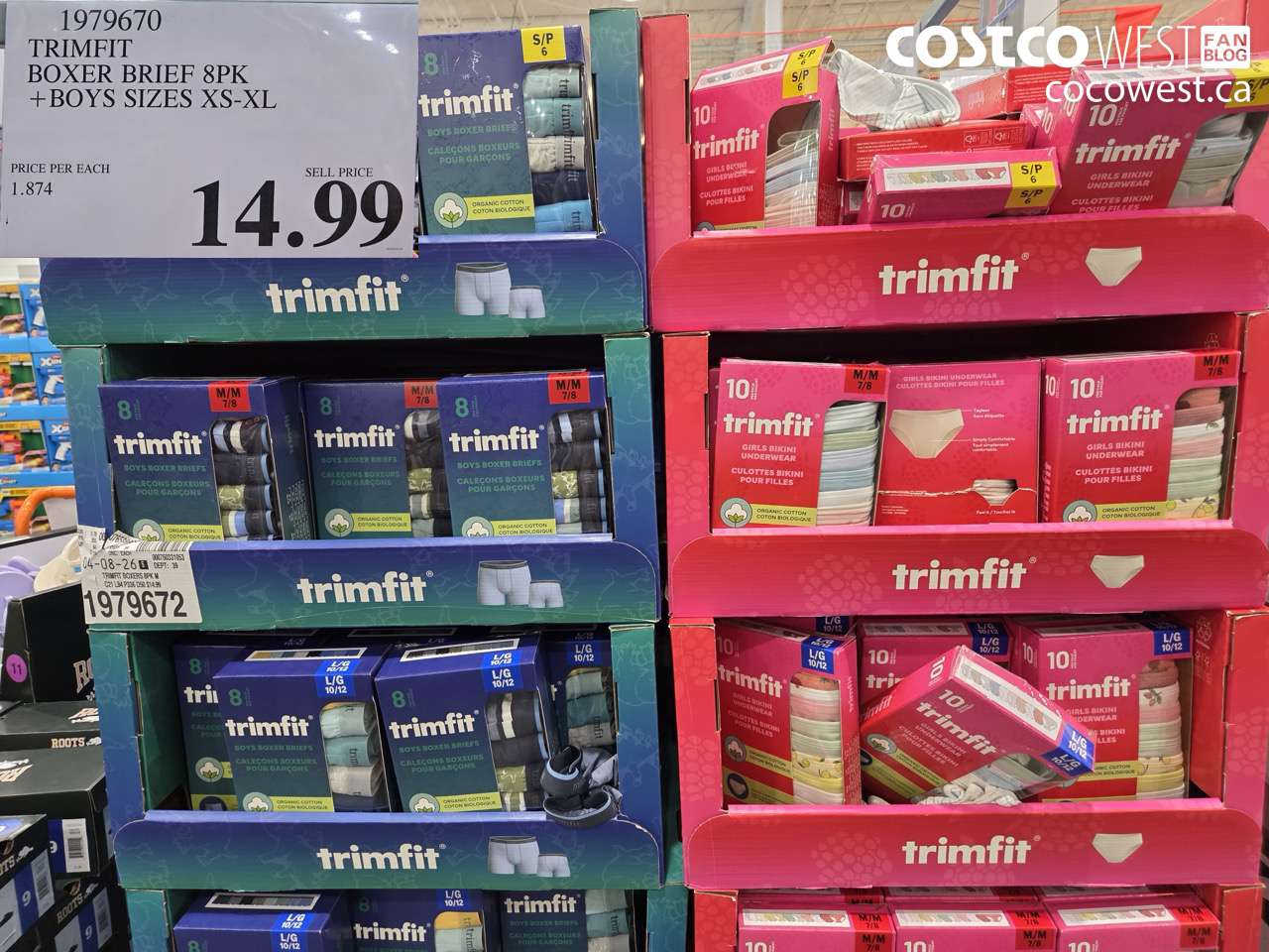 trimfit boxer brief 8pk  boys sizes xsxl