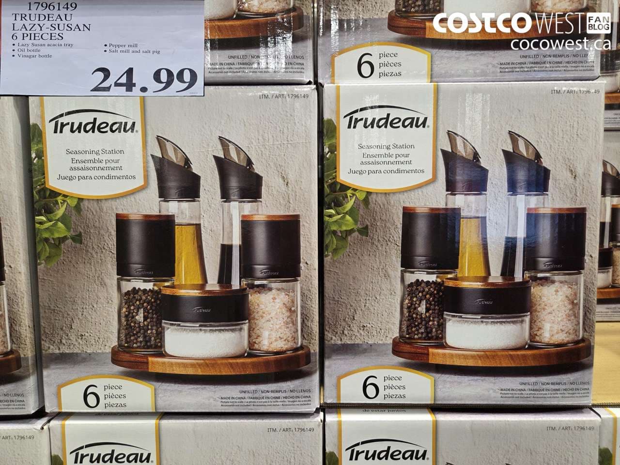 TRUDEAU LAZY-SUSAN 6 PIECES