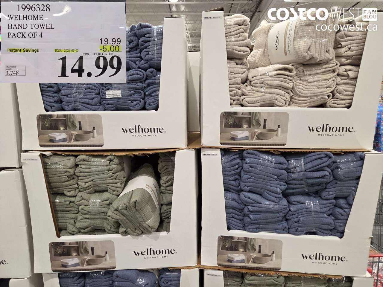 welhome hand towel pack of 4