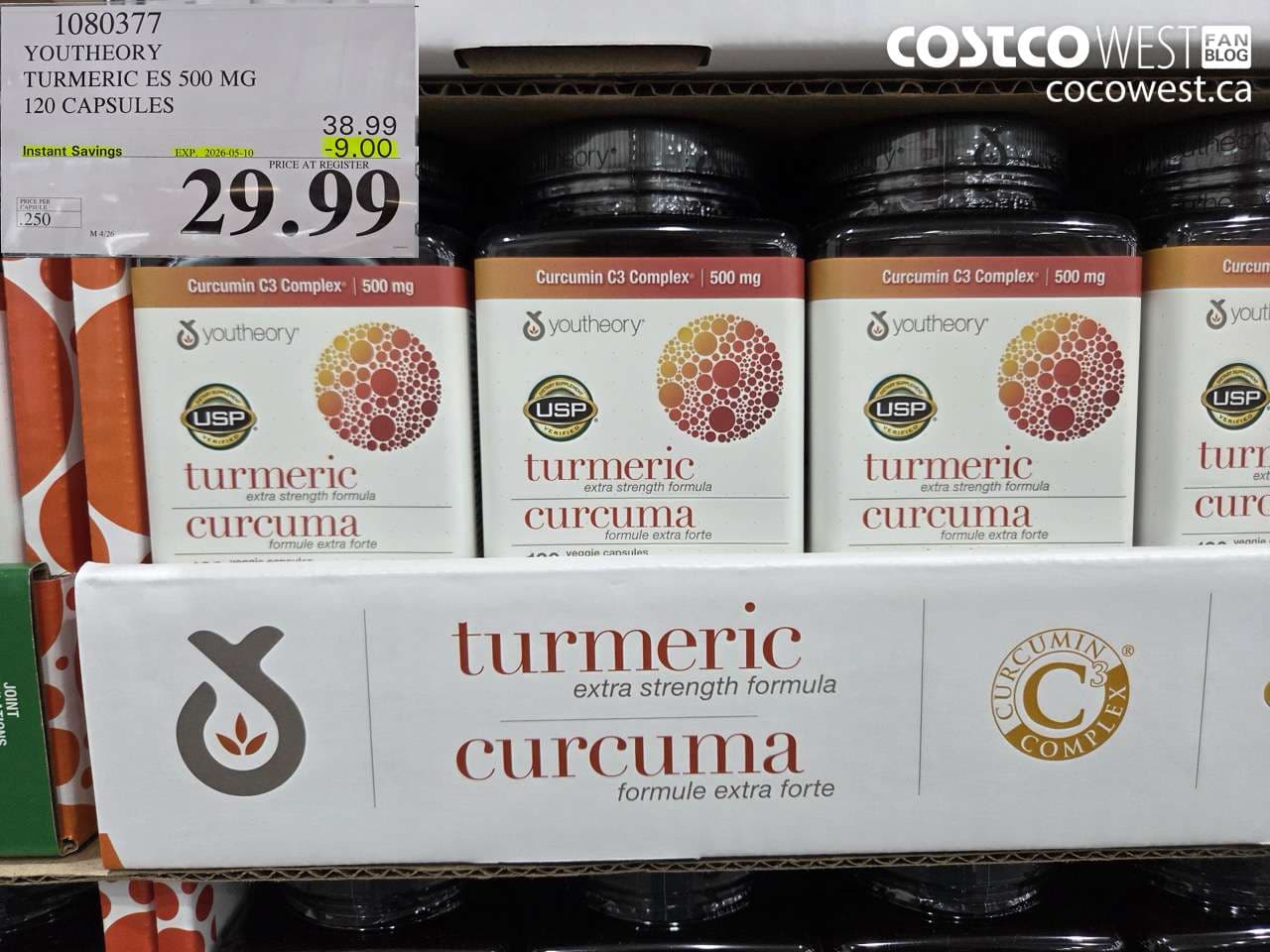 YOUTHEORY TURMERIC ES 500 MG 120 CAPSULES