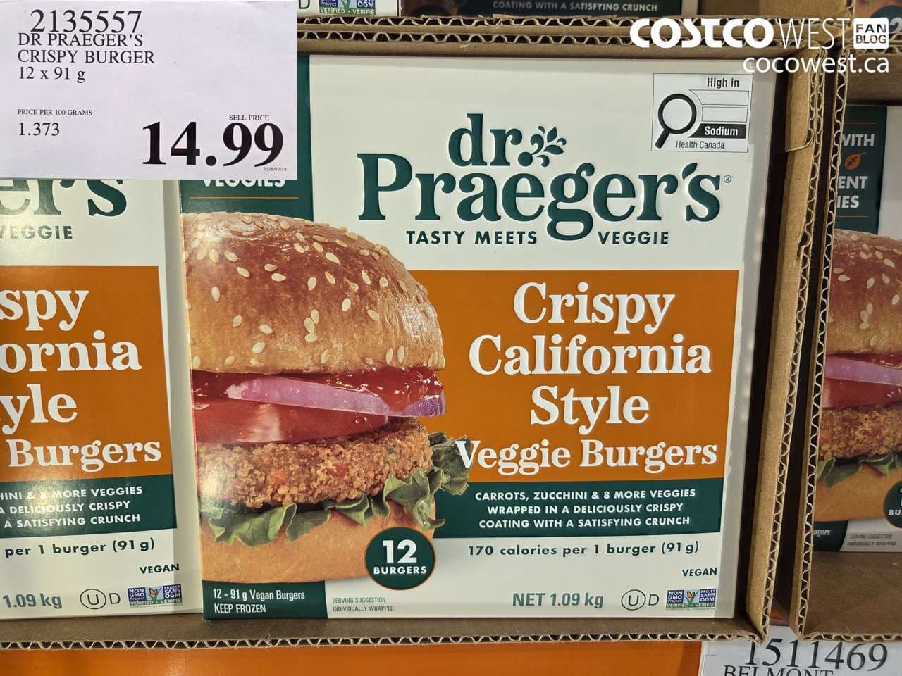 dr praegers crispy burger 12 x 91 g
