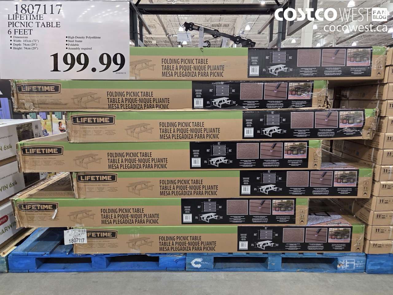 lifetime picnic table 6 feet