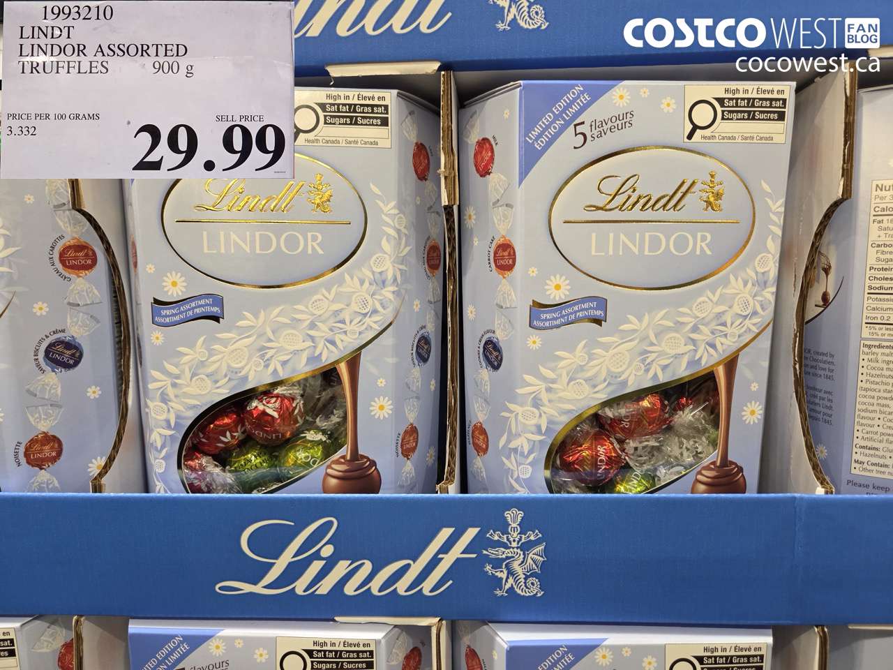 lindt lindor assorted truffles 900 g