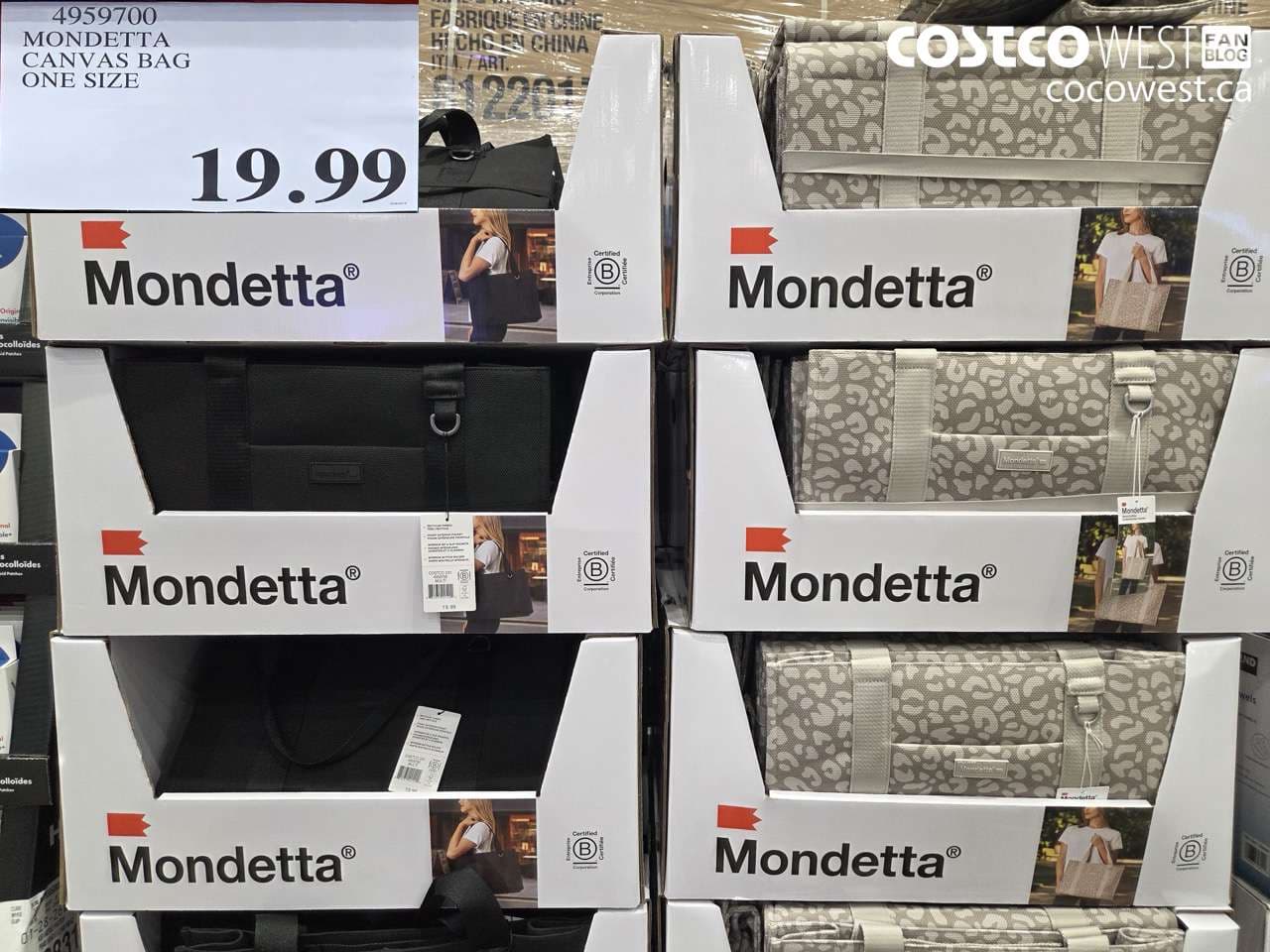 mondetta canvas bag one size