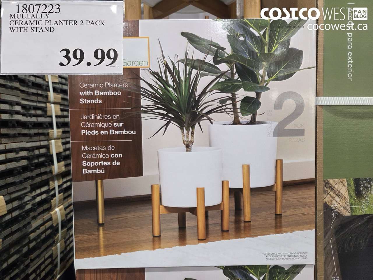 mullaly ceramic planter 2 pack with stand