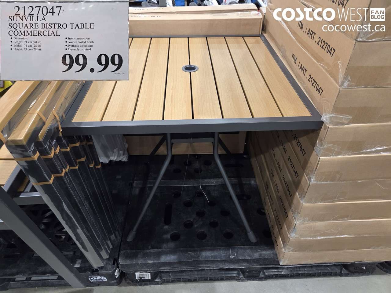 sunvilla square bistro table commercial