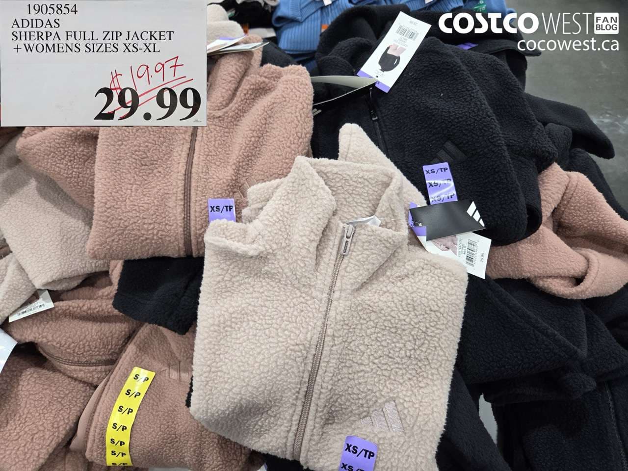 adidas sherpa full zip jacket womens sizes xsxl