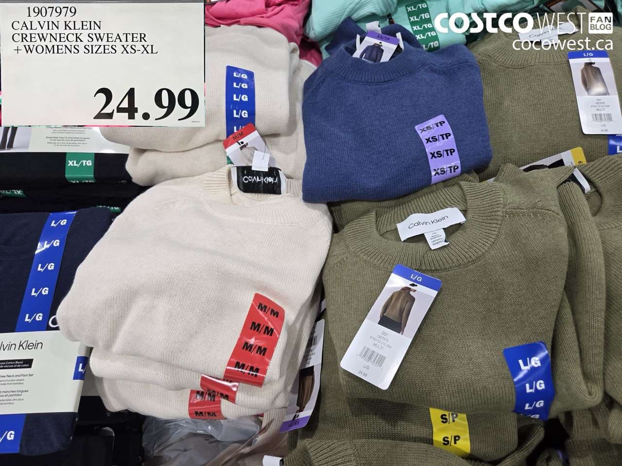 calvin klein crewneck sweater womens sizes xsxl