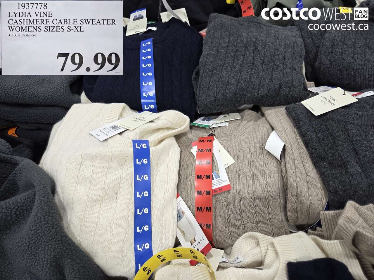 lydia vine cashmere cable sweater womens sizes sxl