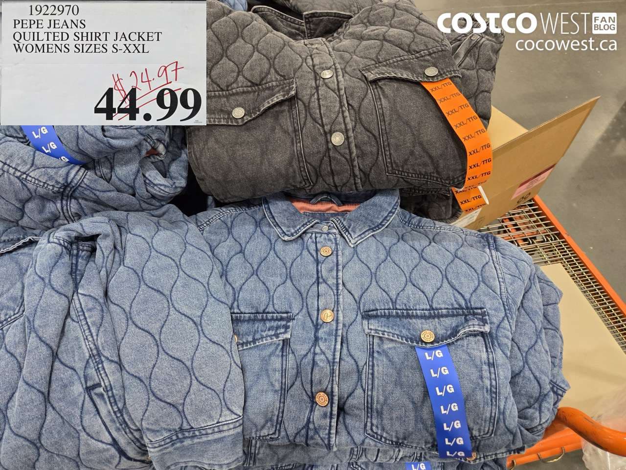 pepe jeans quilted shirt jacket womens sizes sxxl