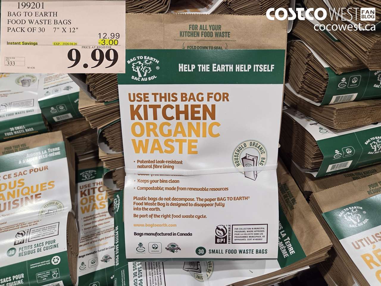 bag to earth food waste bags pack of 30