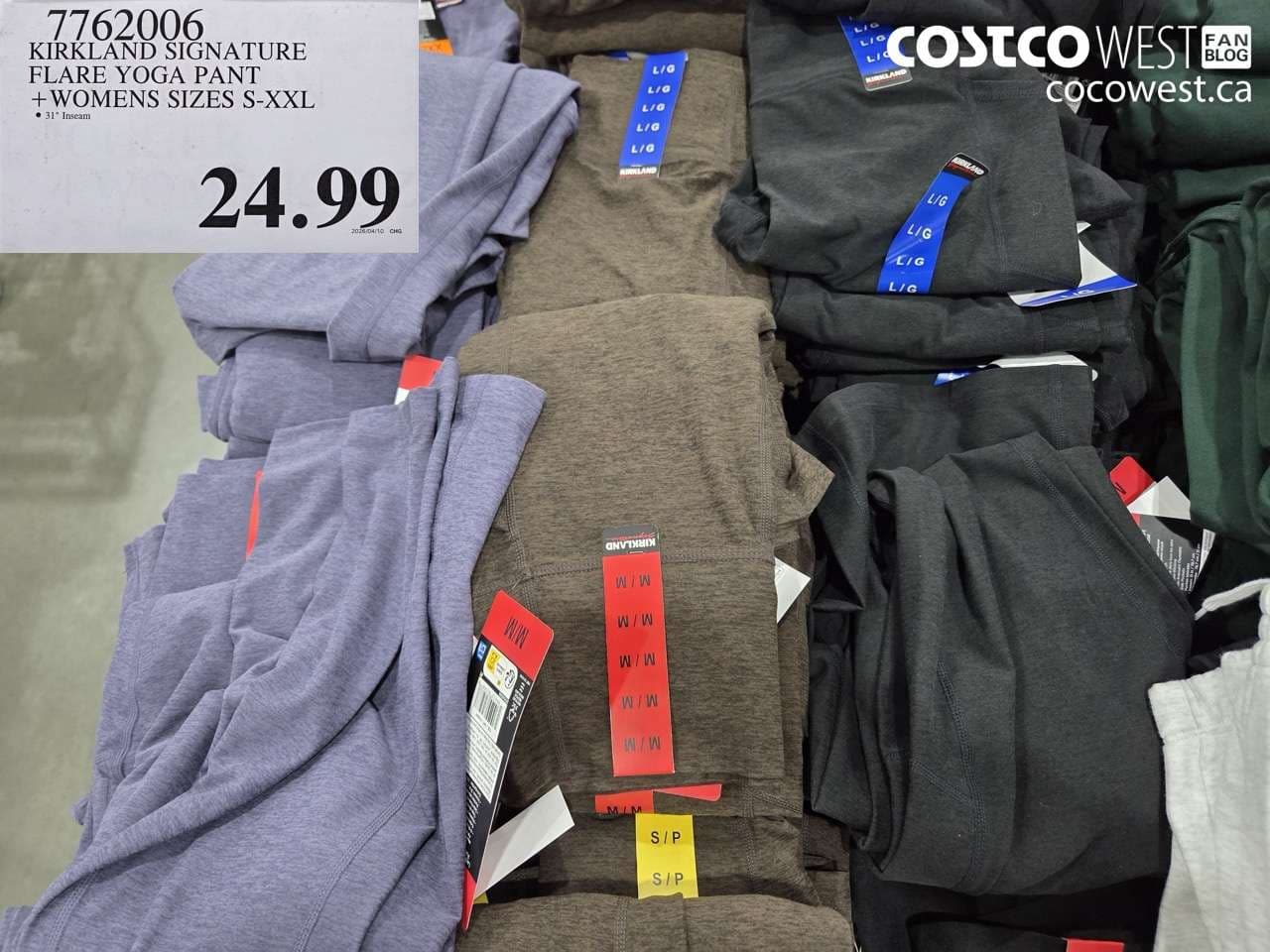 kirkland signature flare yoga pant womens sizes sxxl