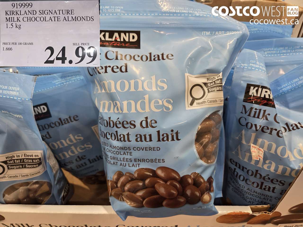kirkland signature milk chocolate almonds 15 kg